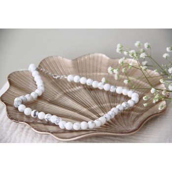 Howliet stenen halsketting voor vrouwen