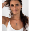 bijoux Collier posture yoga Argent massif ovale Femme - vue V2
