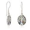 Boucles d'Oreille Arbre de Vie en Nacre Abalone & Argent Massif | Aden - vue V1