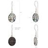 Boucles d'Oreille Arbre de Vie en Nacre Abalone & Argent Massif | Aden - vue V2