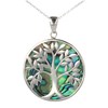 Pendentif Arbre de Vie en Nacre Abalone sur Argent 925 | Collection Naturelle - vue V1