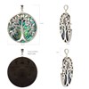Pendentif Arbre de Vie en Nacre Abalone sur Argent 925 | Collection Naturelle - vue V3