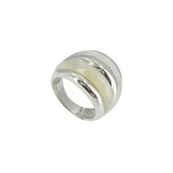 Bague Argent et Rayures de Nacre