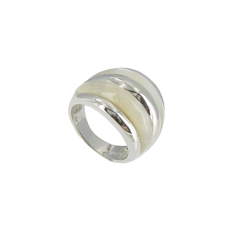 Bague Argent et Rayures de Nacre