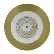 Broche Disque en Laiton Pâte de Verre