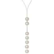 Collier Câble Acier Perles de Culture 2 + 5 Perles 9mm - Classics