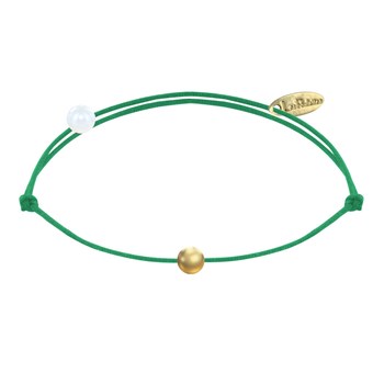 Small Gold-Plated Pearl Link Bracelet - Classics - Green