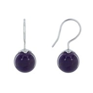 Boucles d'Oreilles Argent 925 Billes d'Améthyste