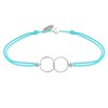 Bracelet Lien Argent Anneaux Toi et Moi - Classics - Turquoise - vue V1