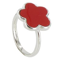 Bague Argent Chance et Corail