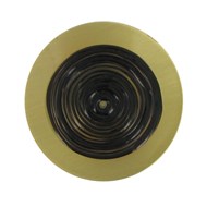 Broche Disque en Laiton Pâte de Verre