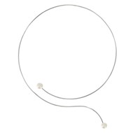 Collier Ras de Cou Argent 2 Perles de Culture 6 mm - Classics - Blanc