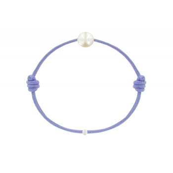Set Collier et Bracelet Lien La Perle Blanche des Poulettes - Colors - Violet