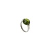 Bague Argent 925 Demi Lune Zirconium Olive - vue V1