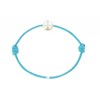 Set Collier et Bracelet Lien La Perle Blanche des Poulettes - Colors - Turquoise - vue V2