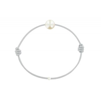 Set Collier et Bracelet Lien La Perle Blanche des Poulettes - Classics - Gris clair