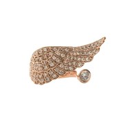 Bague Argent Aile D'ange Rose