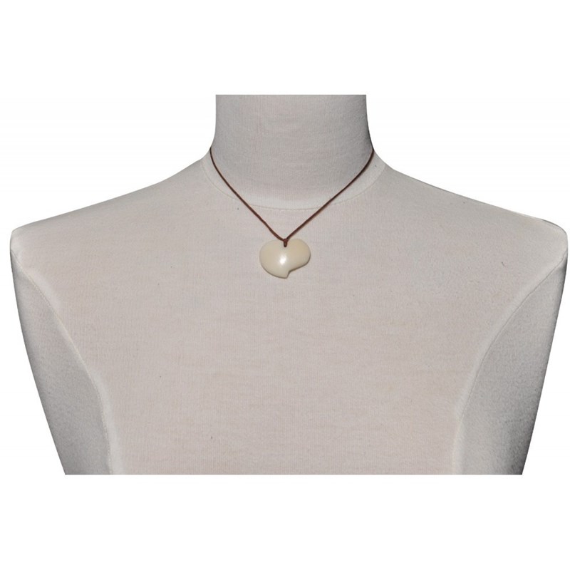 Collier Coeur en Tagua - Classics - Blanc - vue 2