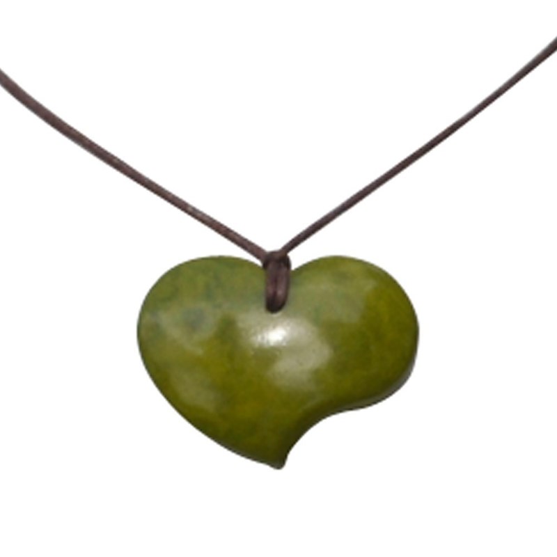 Collier Coeur en Tagua - Classics - Vert