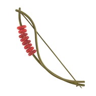 Broche Laiton Vague et Petits Disques de Verre