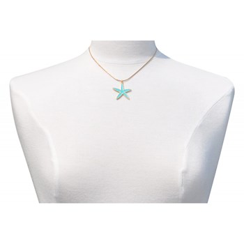 Pendentif Etoile en Laiton Emaillée