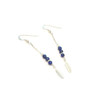 Boucles d'oreille Plumes - Argent 925 et Lapis-Lazuli - vue V1