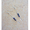 Boucles d'oreille Plumes - Argent 925 et Lapis-Lazuli - vue V2