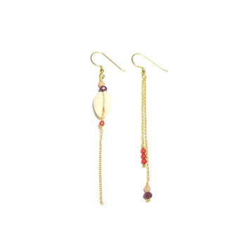 Boucles d'oreille Pierres Naturelles et Coquillage