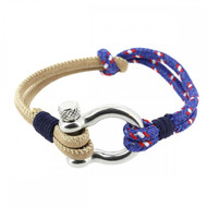 Bracelet Amarre, cordage nautique fermoir manille lyre