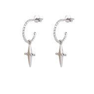 Boucles d'oreilles ANÄU Paris en Argent Rhodié