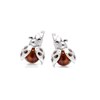 Boucle d'oreille argent 925 Ambre veritable de la mer Baltique - vue V1
