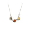 Collier argent 925 Ambre veritable de la mer Baltique - vue V1