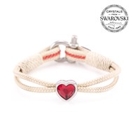 Bracelet Nautique Swarovski BeCharmed Beige et Rouge