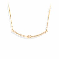 Collier sourire scintillant argent doré