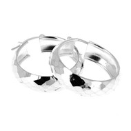 Créoles en argent losanges gravés