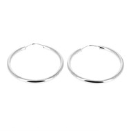 Créoles en argent tubes creux et assez épais