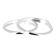 Créoles en argent simples et légères