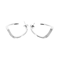 Créoles argent ondulées petite taille