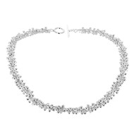 Collier en argent petites boules et anneaux