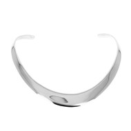 Collier argent lisse torque large