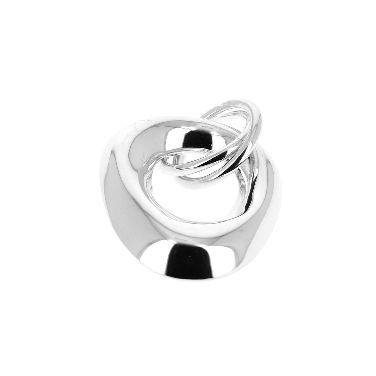 Ovale Cabochon Perle Pendentif Argent Sterling 925 Moderne Femme Bijoux