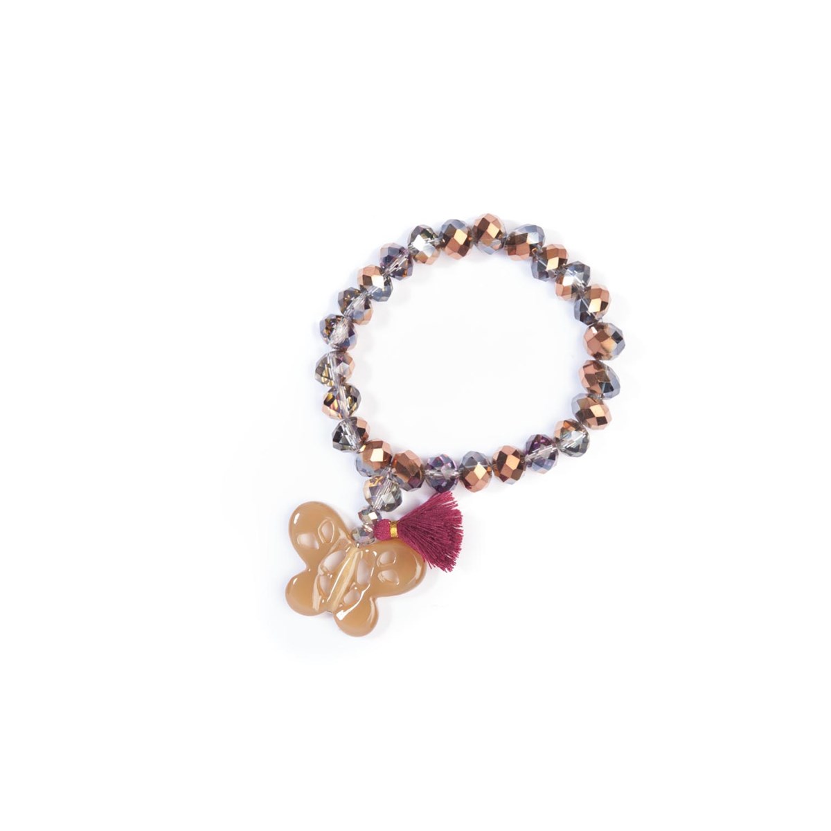 Bracelet de perles couleur chocolat 'Paloma' - Amarkande