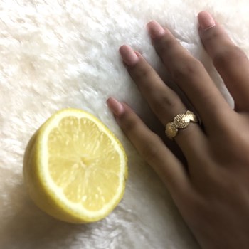 Bague plaqué or jaune HIBISCUS - Bijoux Privés Discovery