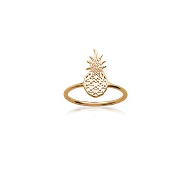 Bague plaqué or ANANAS - Bijoux Privés Discovery