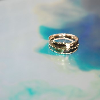 Bague en plaqué or jaune VICTORIA - Bijoux Privés Discovery