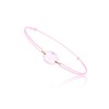 Bracelet femme cordon rose avec quartz rose - BeJewels - vue V1