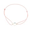 Bracelet femme cordon rose avec quartz rose - BeJewels - vue V2