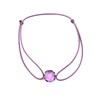 Bracelet cordon violet avec améthyste coussin - BeJewels - vue V2