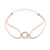 Bracelet avec quartz rose et cordon rose - Be Jewels - vue V2