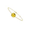 Bracelet chaine or jaune avec citrine coussin - BeJewels - vue V1